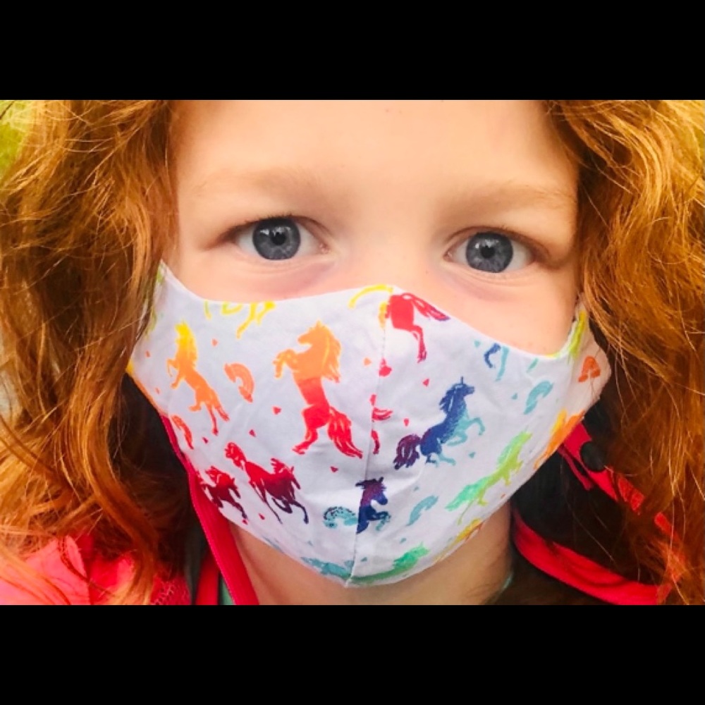 NWT Rainbow Unicorn Girls Mask